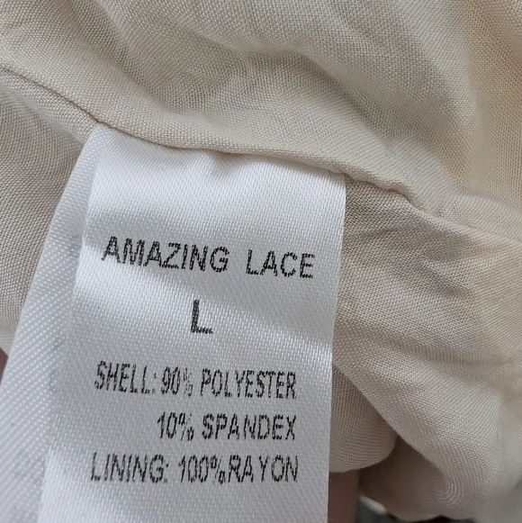 Amazing Lace My Queen Sequin Babydoll Dress in Champagne - Picture 8 of 8